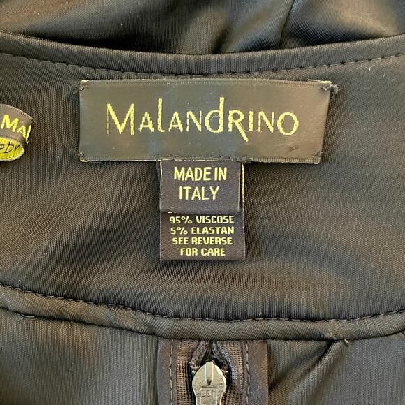 Catherine Malandrino Draped Gathered Cape Dress Gown In Black Size Small - Picture 11 of 12